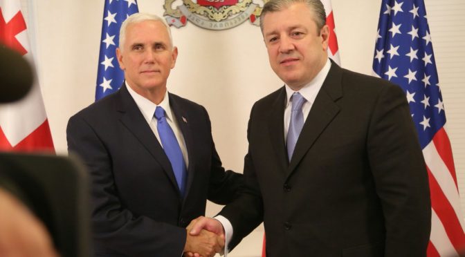 Il vice Presidente Americano Pence in visita ufficiale a Tbilisi