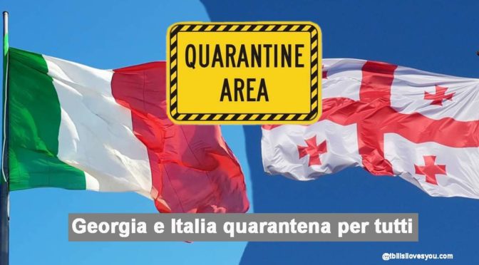 Georgia e Italia quarantena per tutti